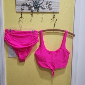 Hot pink bikini